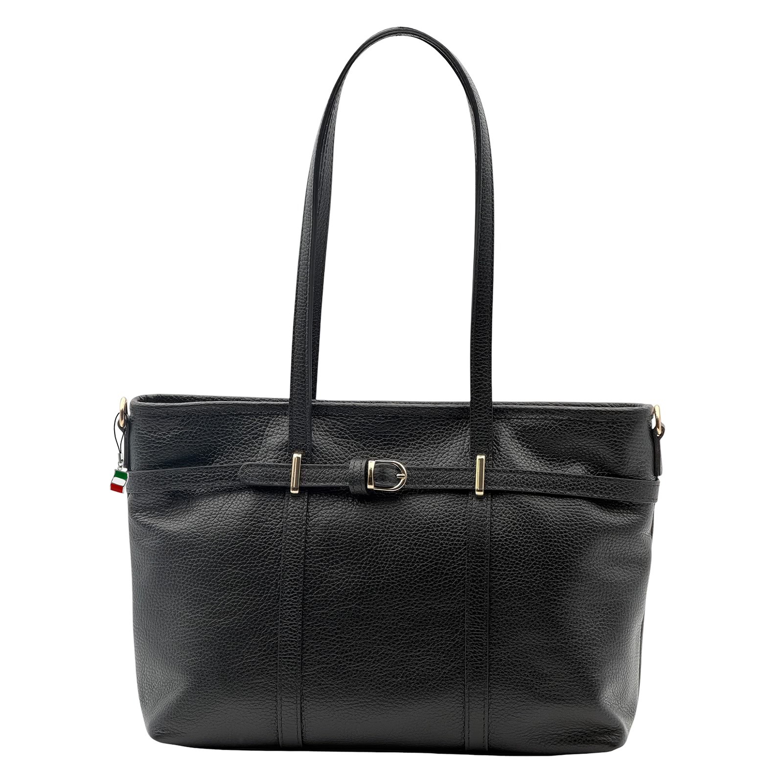 Florence Damen Schultertasche Echtleder Tasche schwarz OTF865S1