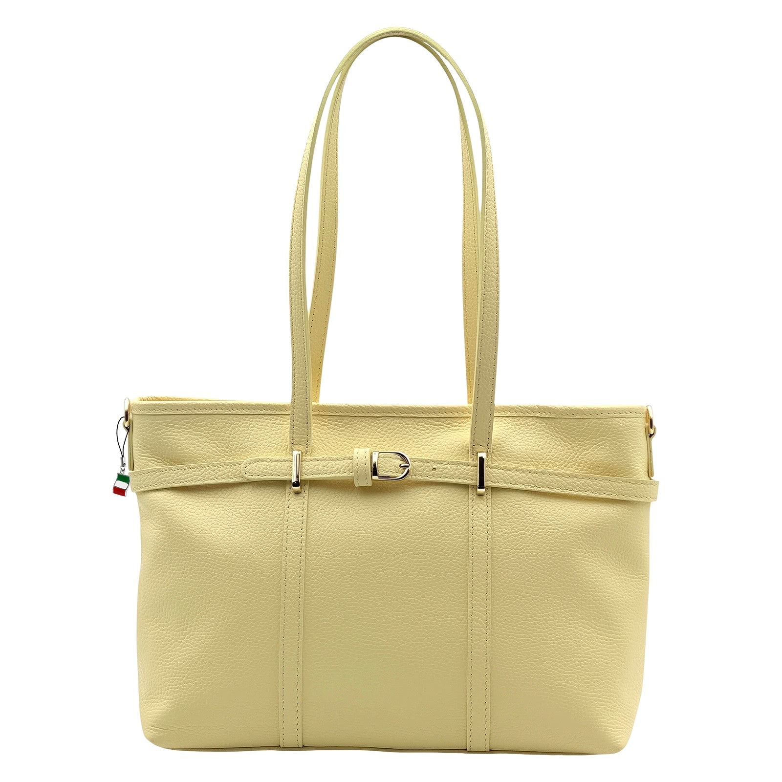 Florence Damen Schultertasche Echtleder Tasche hellgelb OTF865Y2