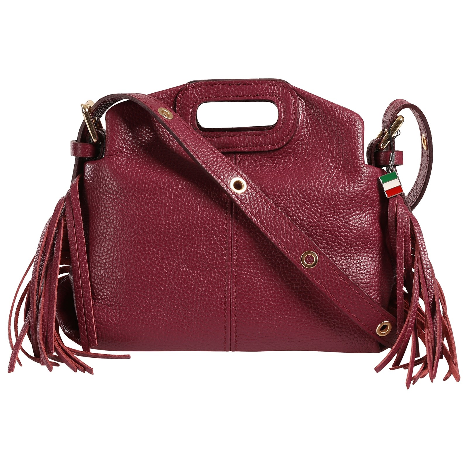 Florence Damen Handtasche Leder Tasche bordeaux rot OTF868D5