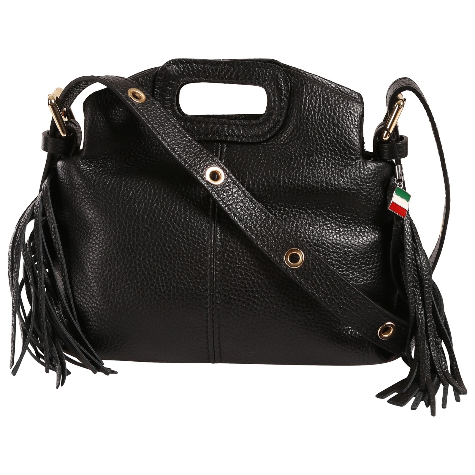 Florence Damen Handtasche Leder Tasche schwarz OTF868S1