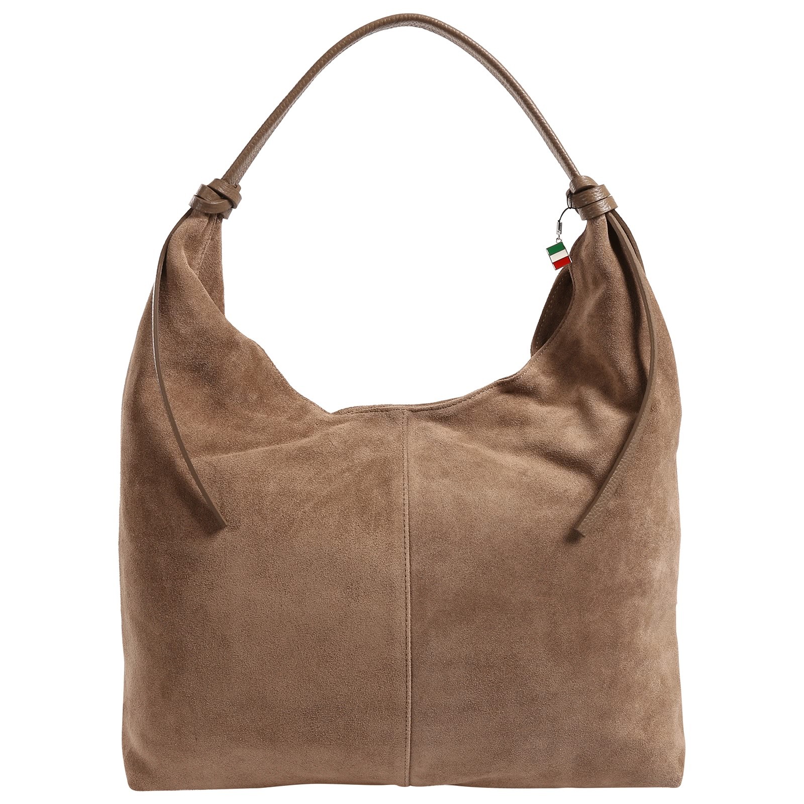 Florence Damen Schultertasche Wildleder dunkelbeige, taupe OTF869I6