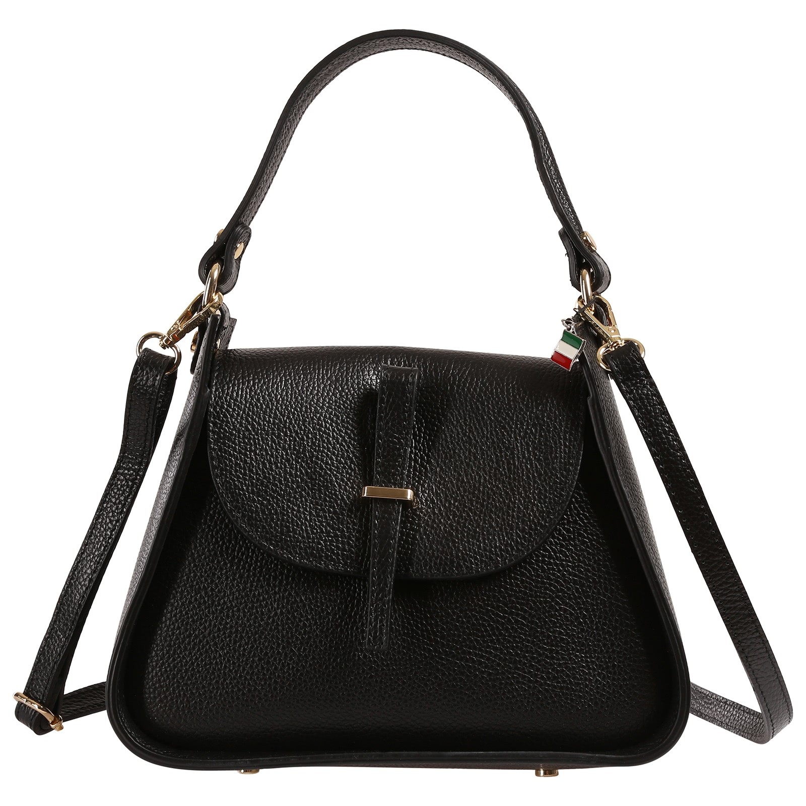 Florence Damen Schultertasche Leder Tasche schwarz OTF871S1