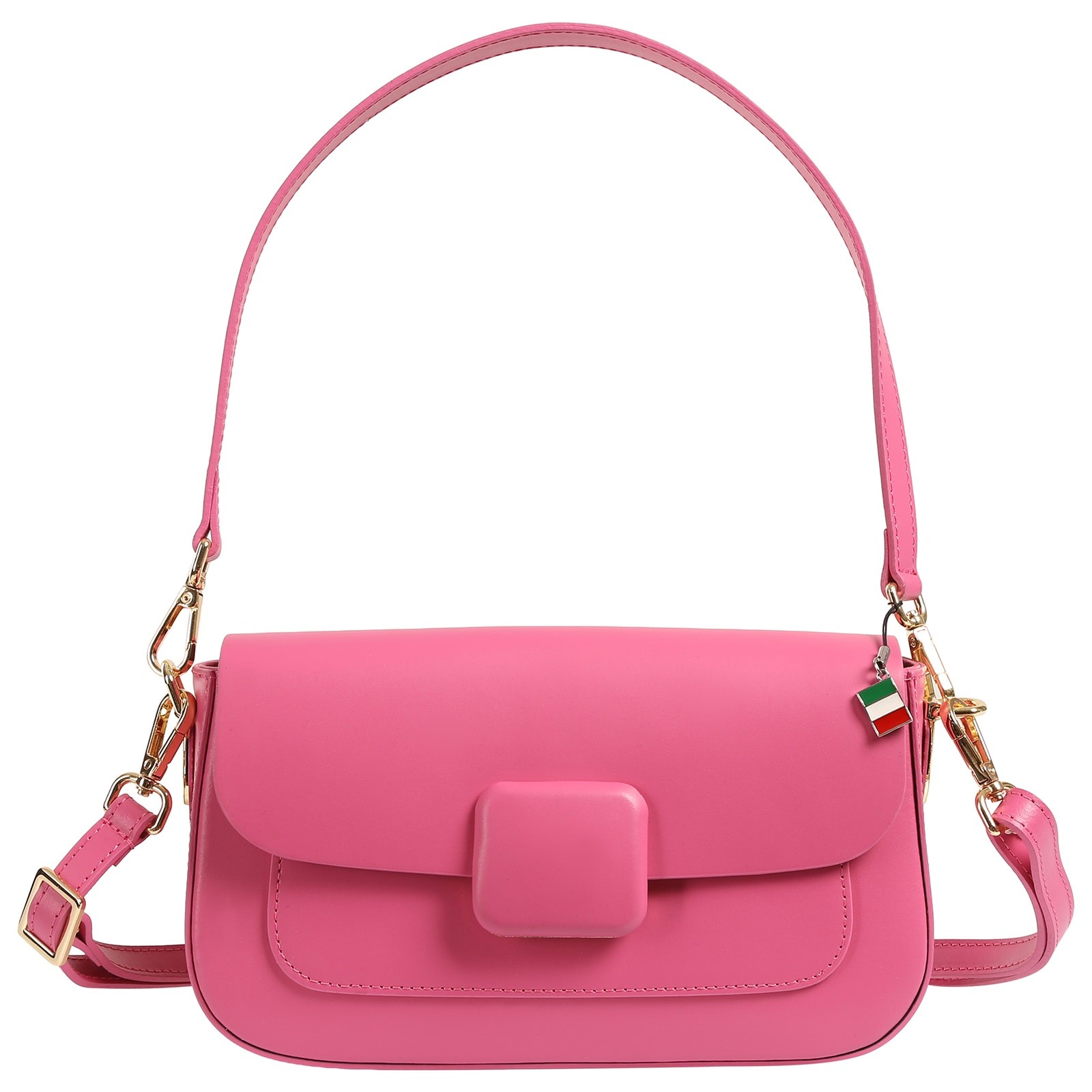 Florence Damen Schultertasche Leder Tasche fuchsia OTF872P3