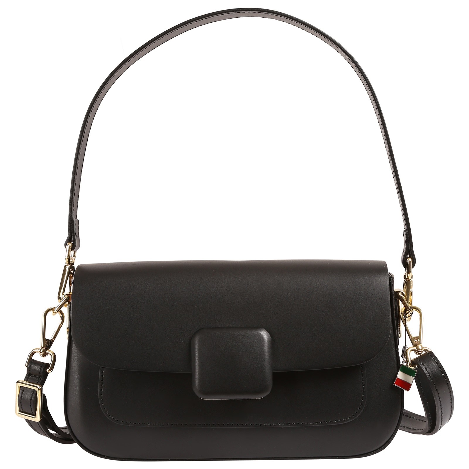 Florence Damen Schultertasche Leder Tasche schwarz OTF872S1