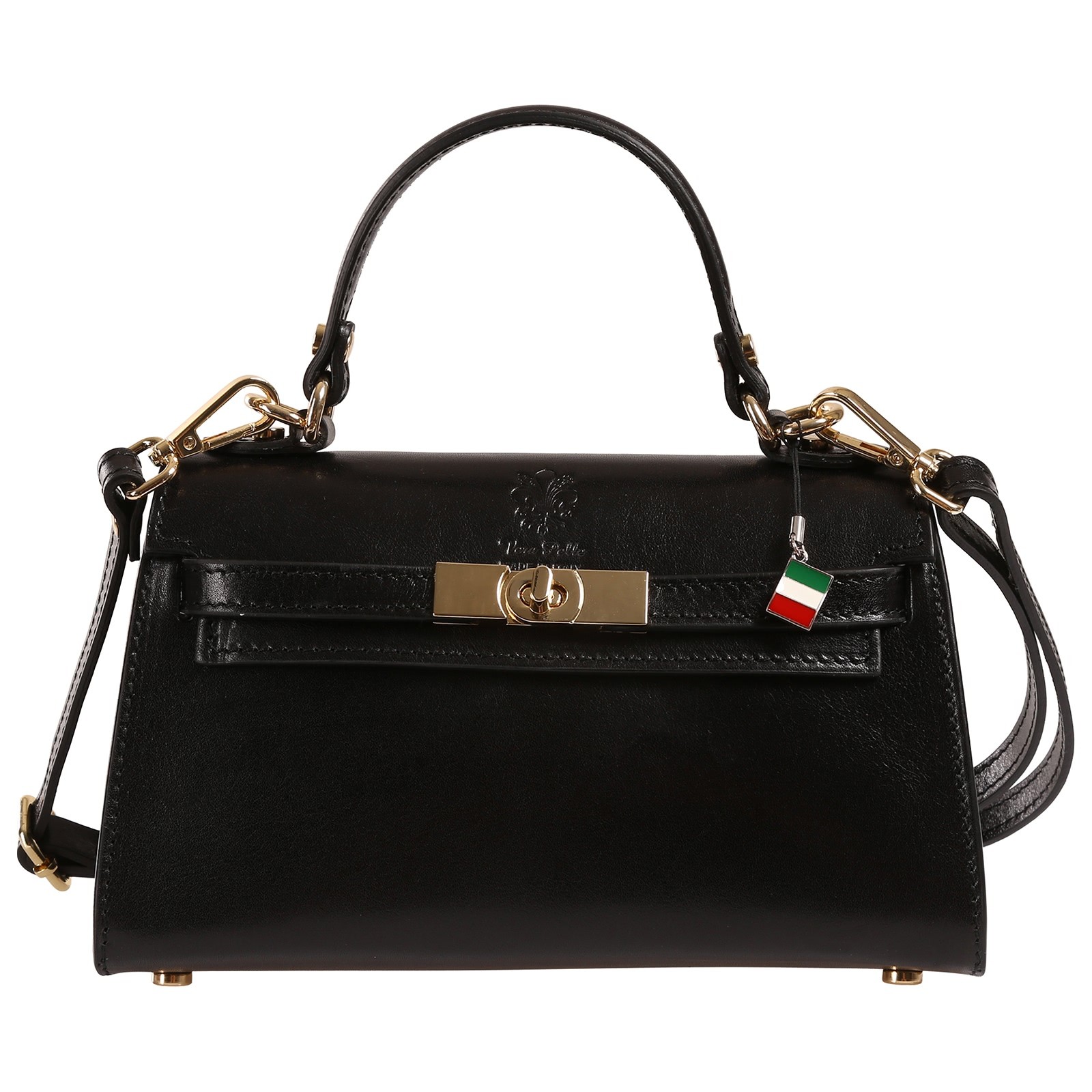 Florence Damen Handtasche Leder Tasche schwarz OTF875S1
