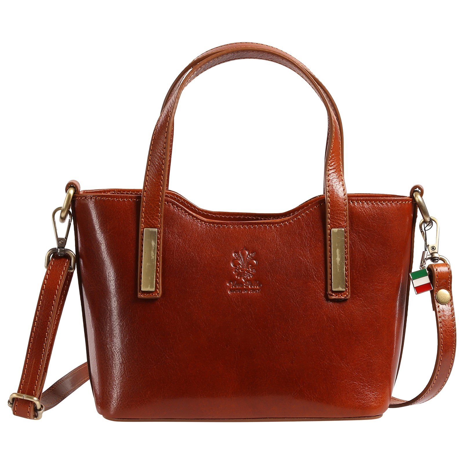 Florence Damen Handtasche Leder Tasche braun OTF876C6