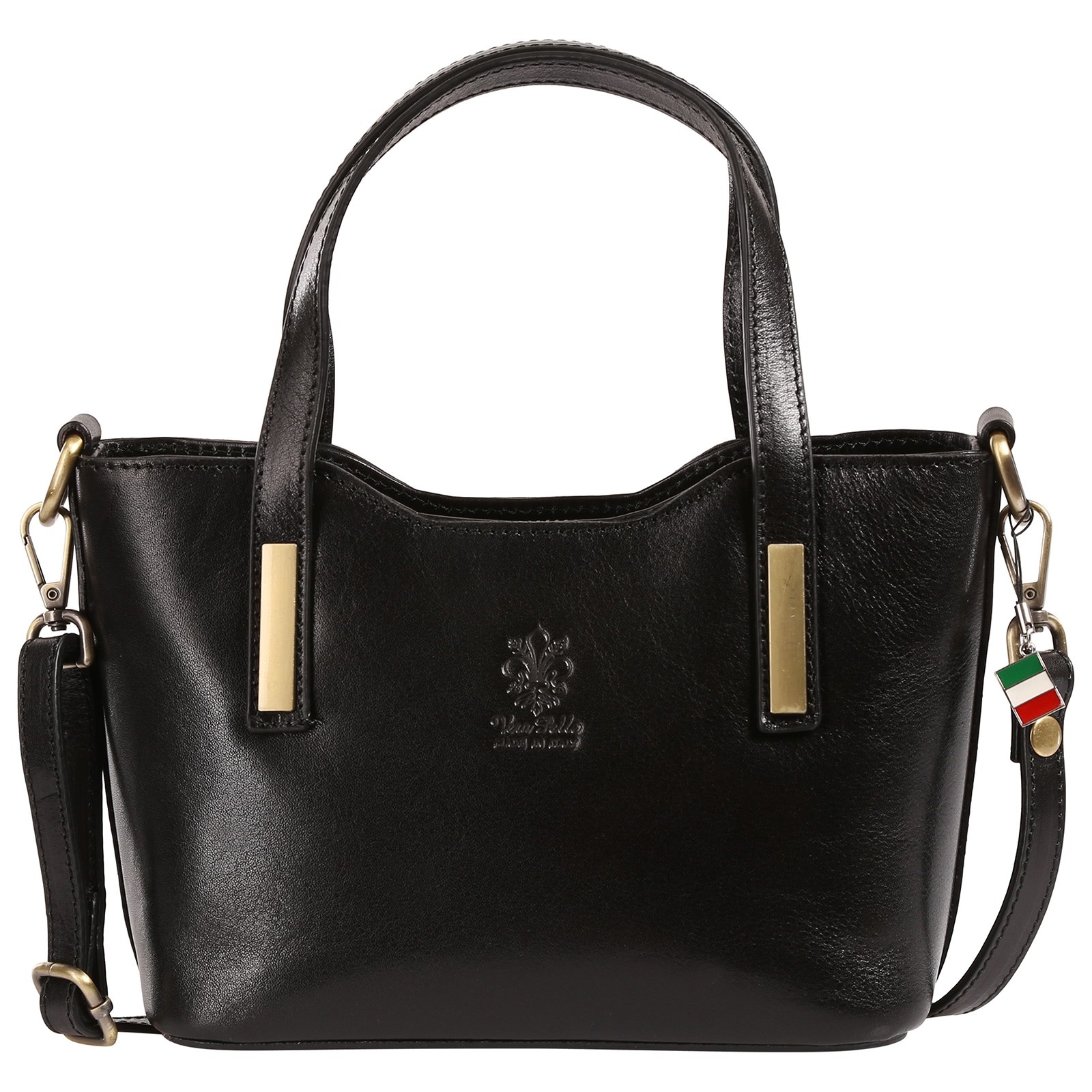 Florence Damen Handtasche Leder Tasche schwarz OTF876S1