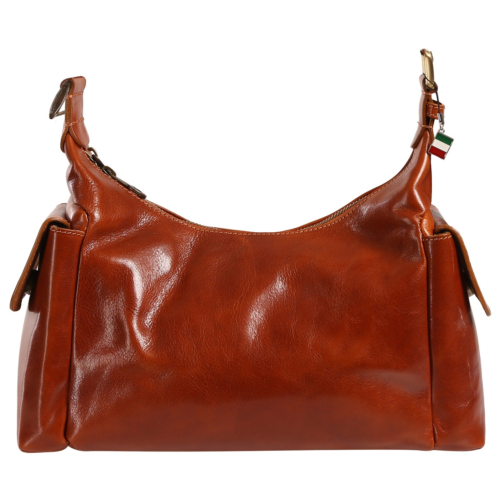 Florence Damen Schultertasche Leder Tasche mittelbraun OTF882C5