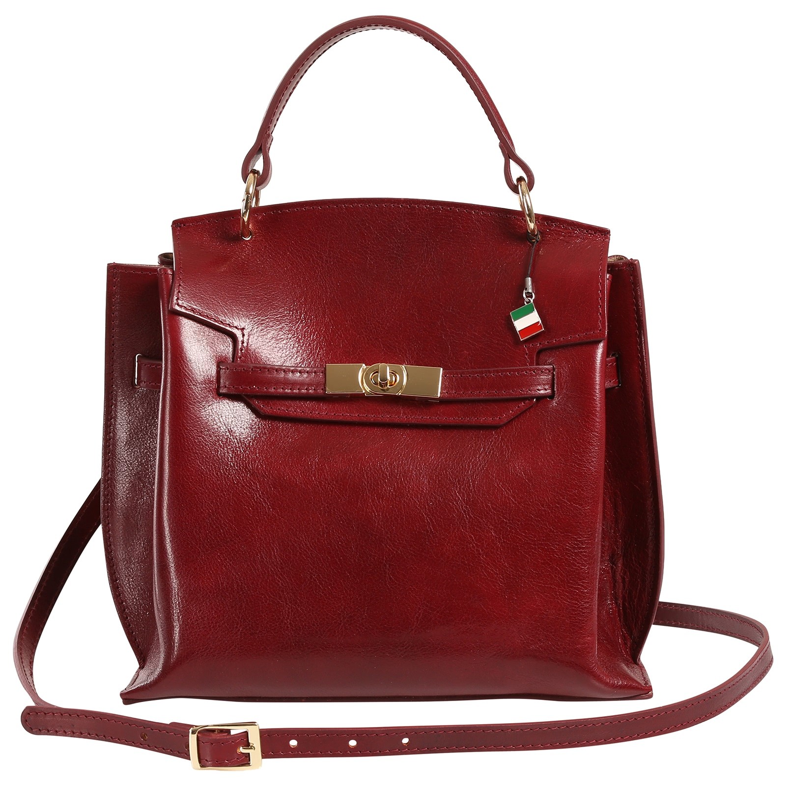 Florence Damen Handtasche Leder Tasche bordeauxrot OTF884D3