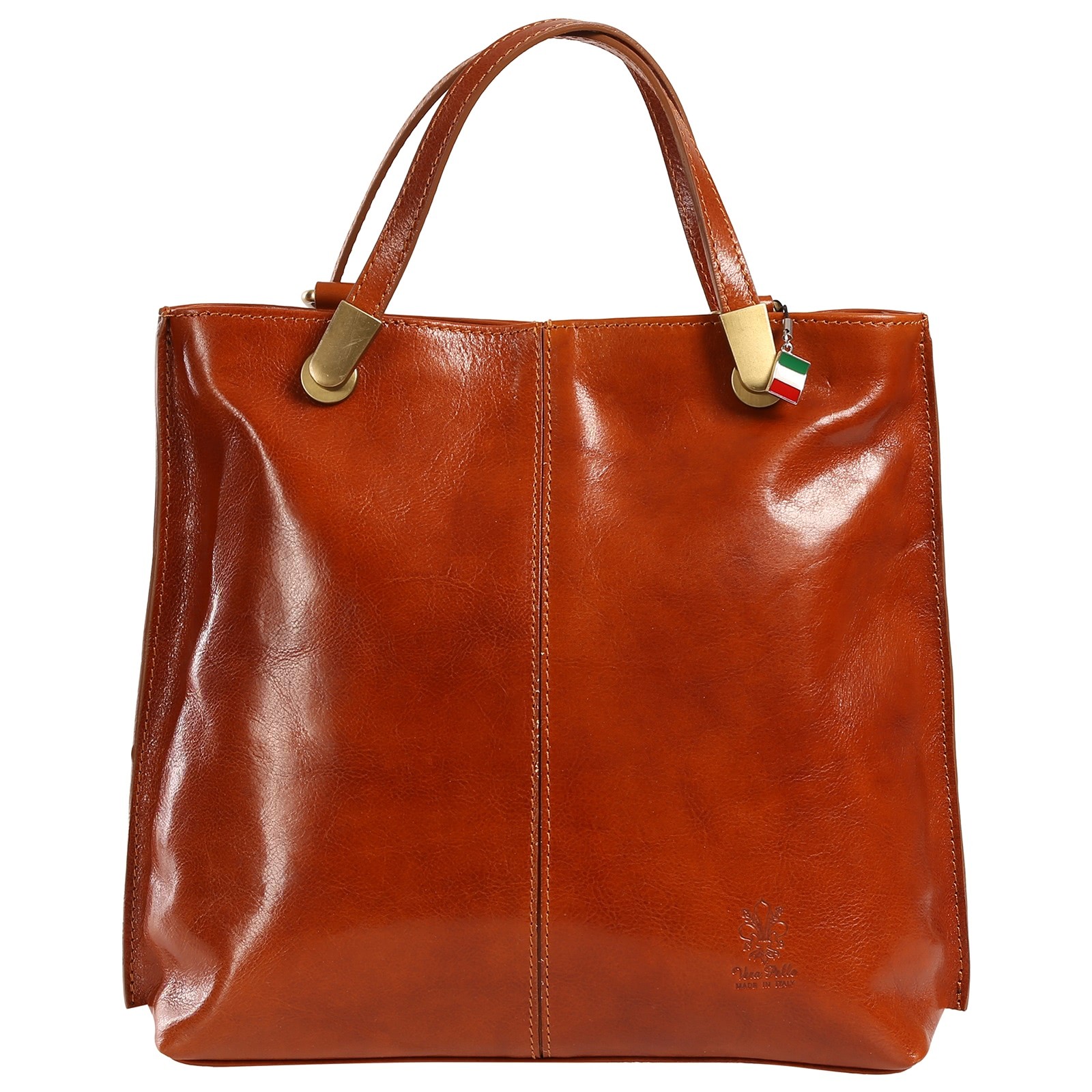 Florence Damen Schultertasche Cityrucksack Leder mittelbraun OTF885C5
