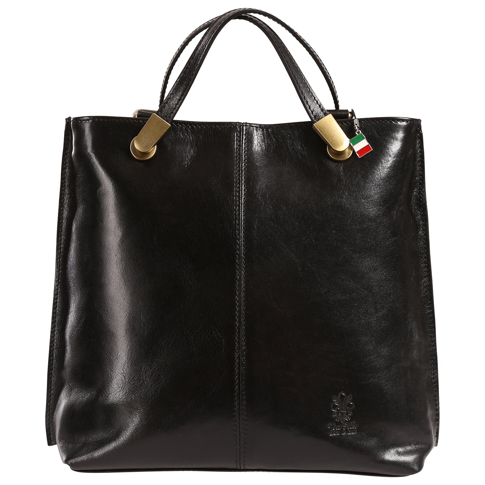 Florence Damen Schultertasche Cityrucksack Leder schwarz OTF885S1
