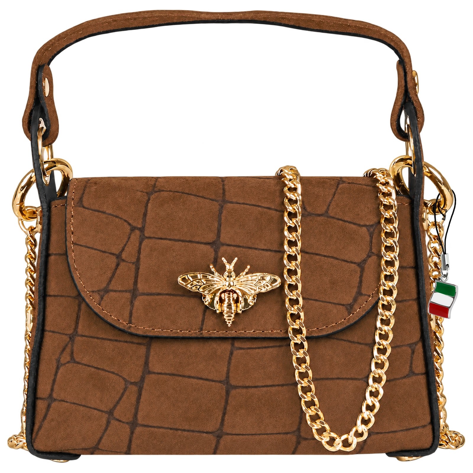Florence Biene Damen Handtasche Wildleder mittelbraun OTF887C6