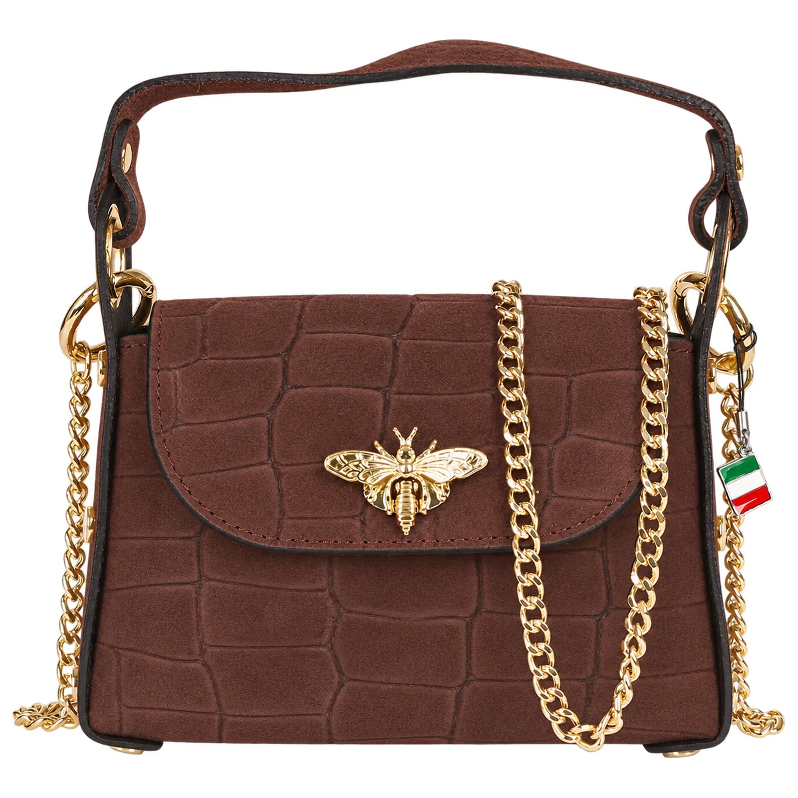 Florence Biene Damen Handtasche Wildleder braun OTF887N4