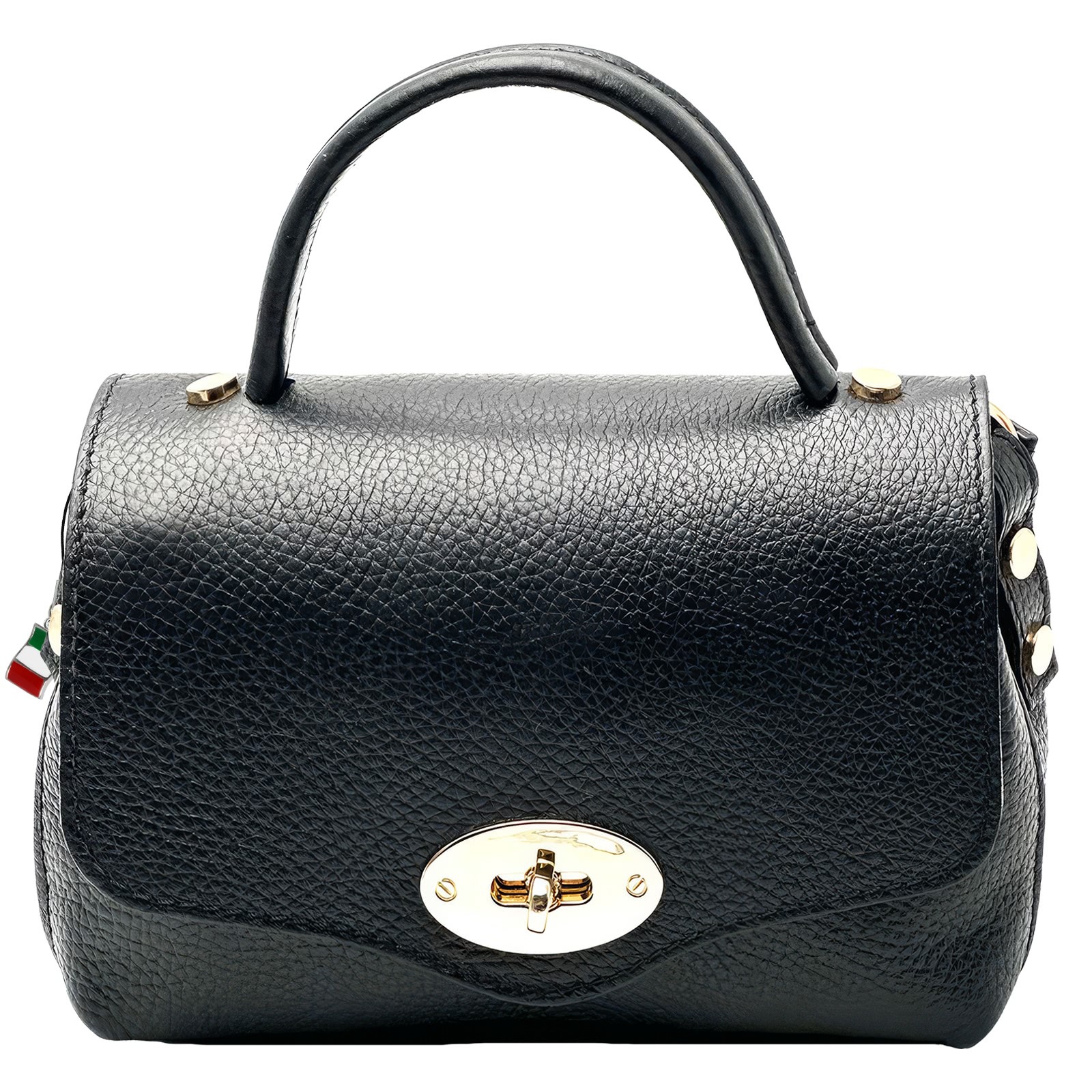 Florence Damen kleine Handtasche Leder Tasche schwarz OTF897S1