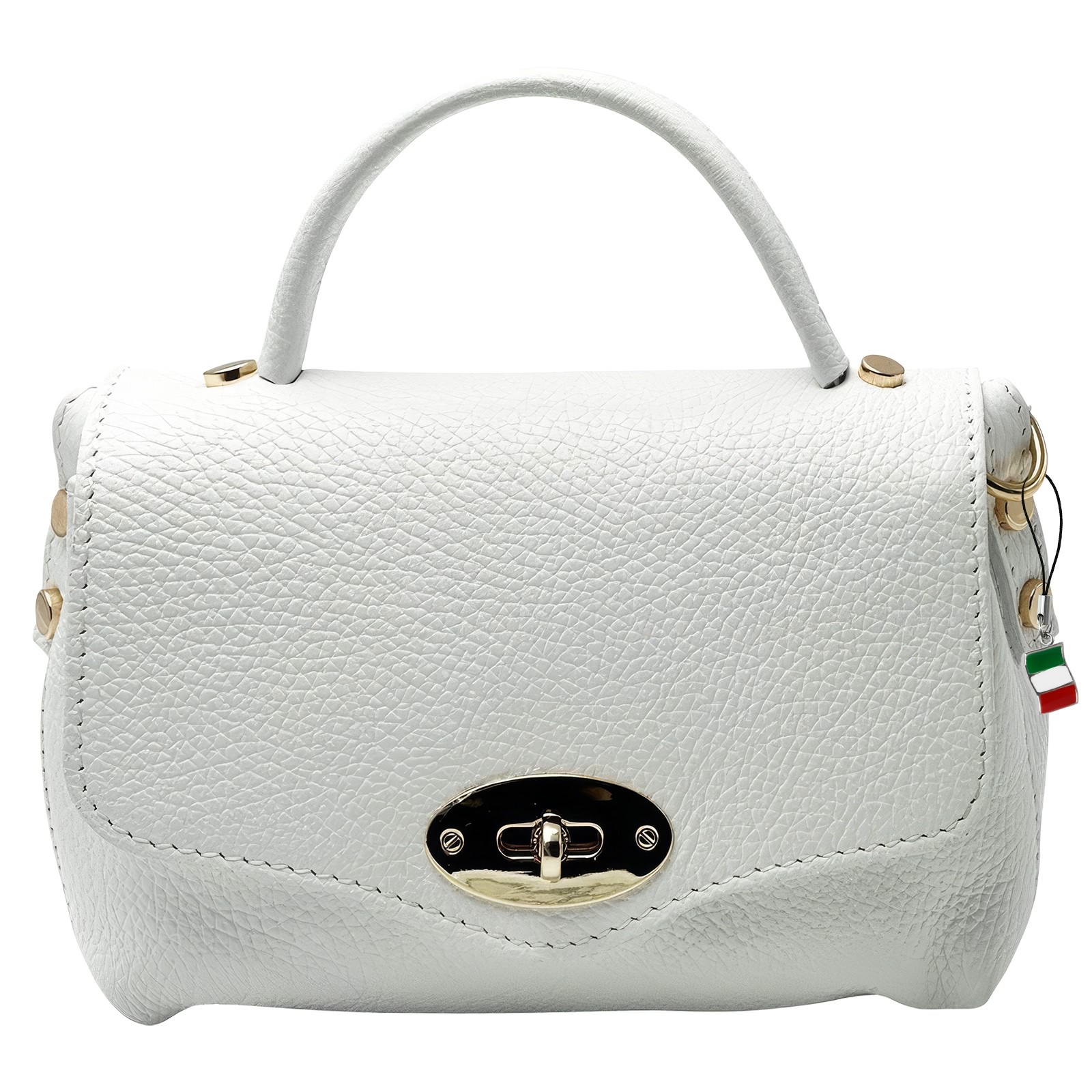 Florence Damen kleine Handtasche Leder Tasche weiß OTF897W1