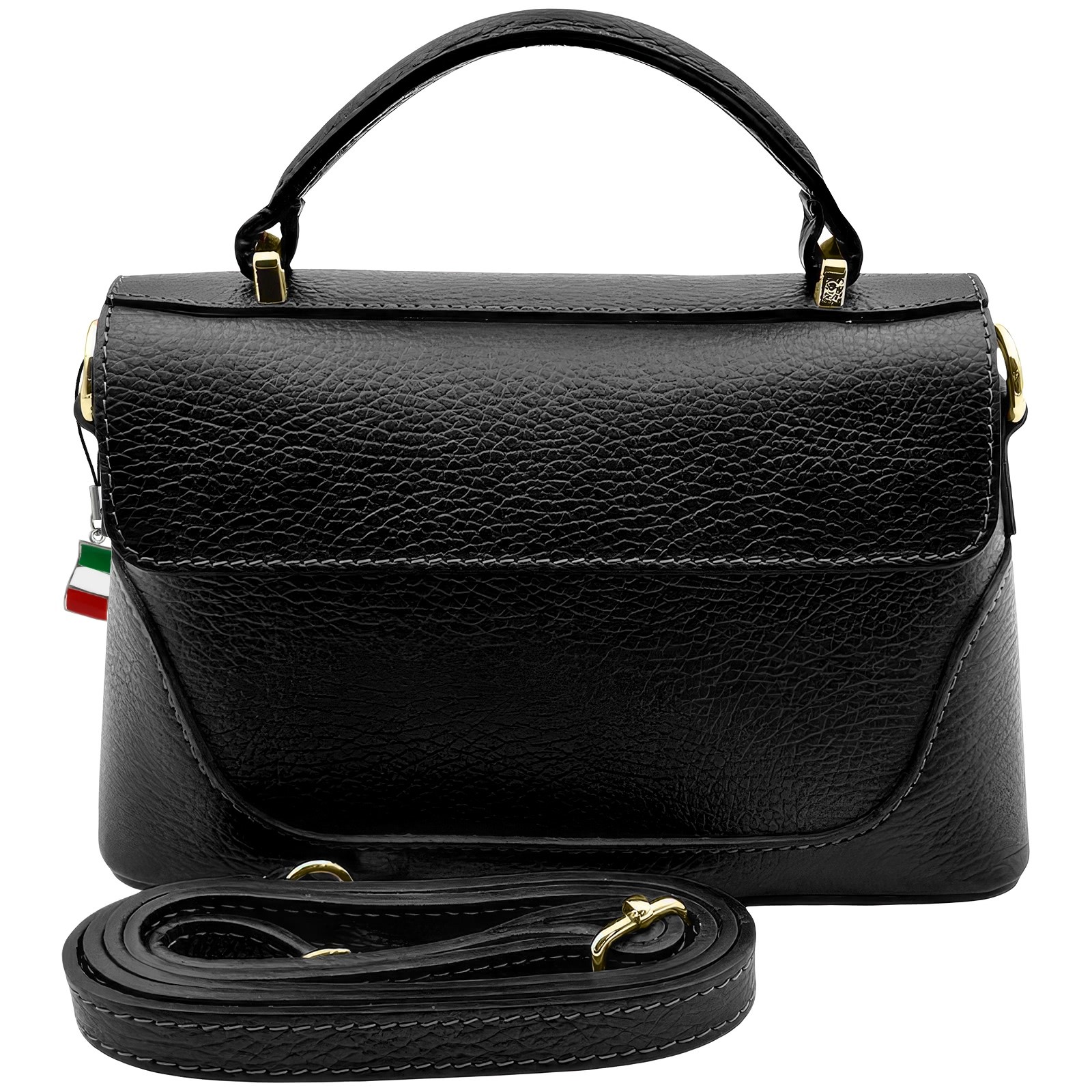 Florence Damen Handtasche mini Leder Tasche schwarz OTF898S1
