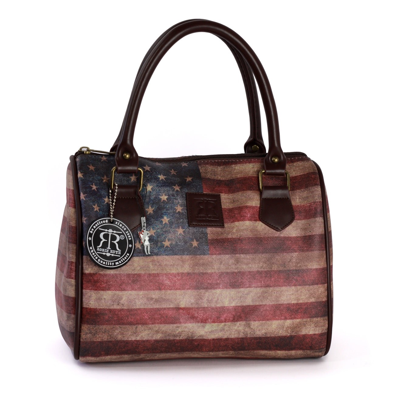 Robin-Ruth Handtasche Kunstleder mehrfarbig Elegante Vintage USA Tasche OTG103F