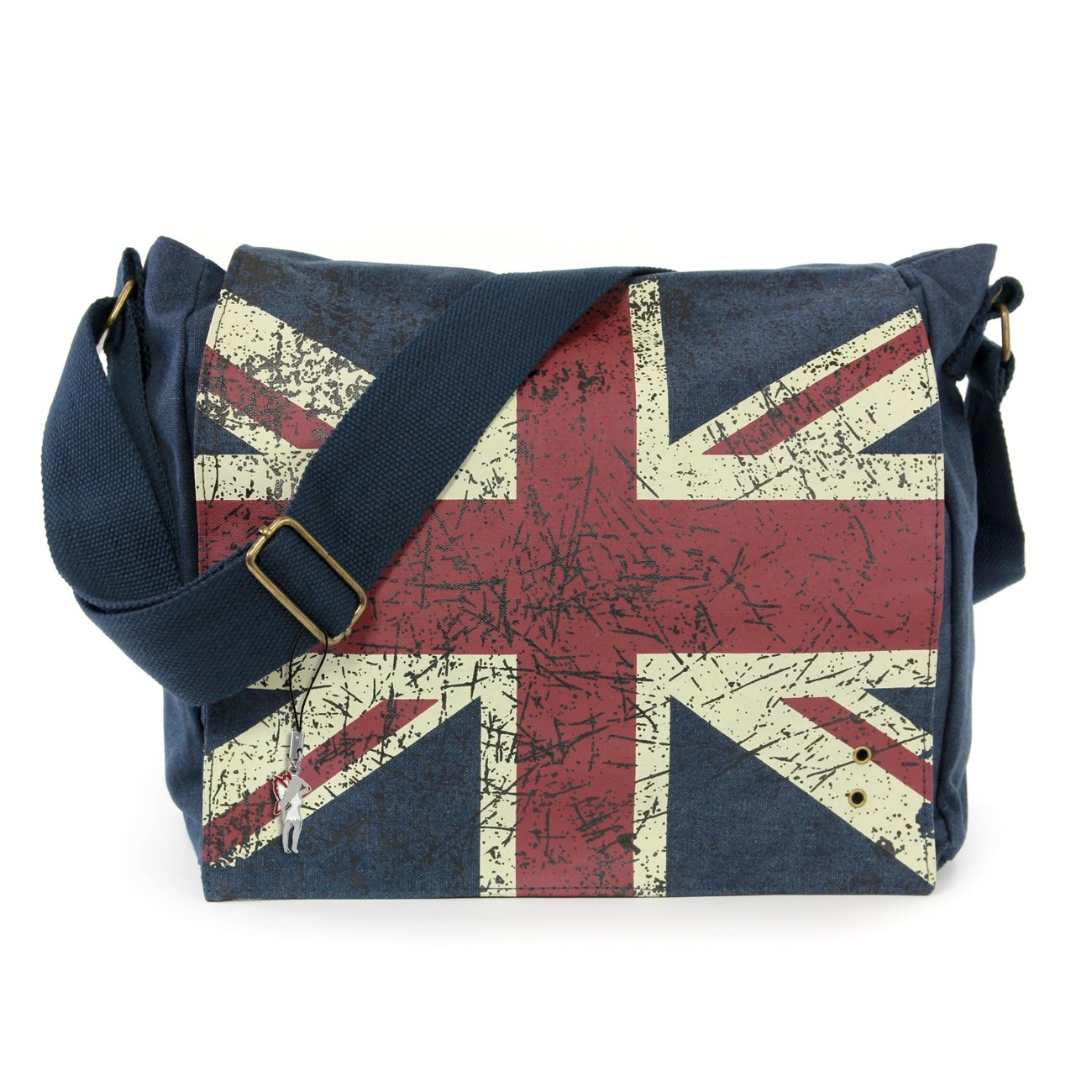 Umhängetasche Canvas blau Union Jack Crossbody Schultertasche Robin-Ruth OTG200R