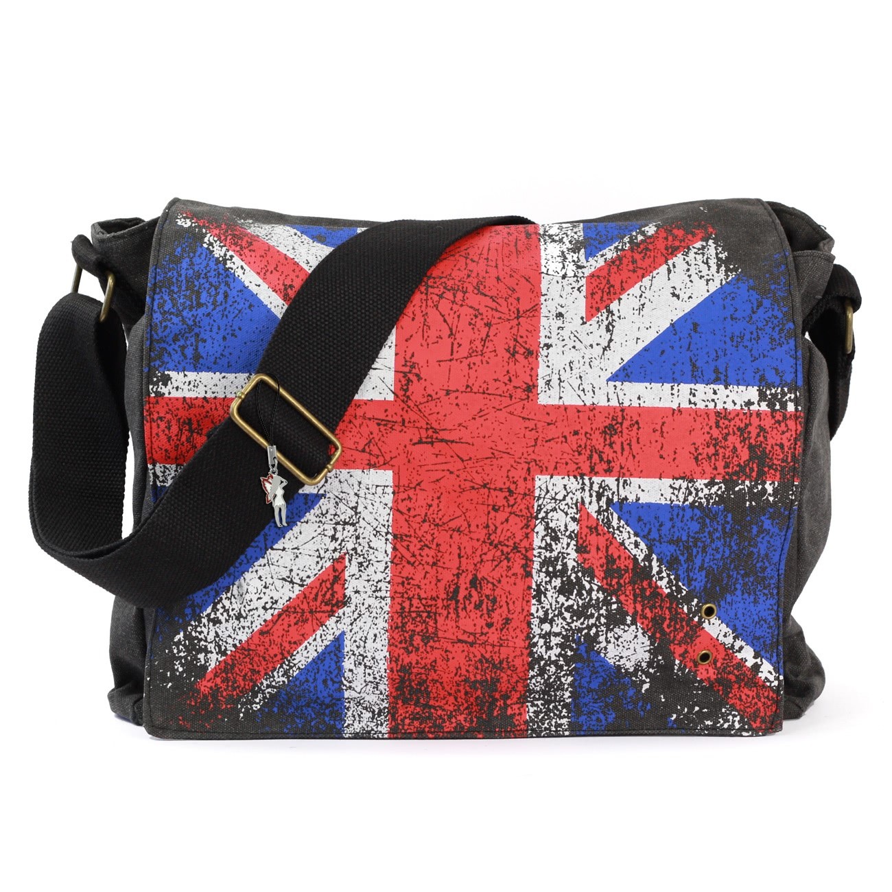 Robin-Ruth Umhängetasche Canvas schwarz London Schultertasche Crossover OTG200S