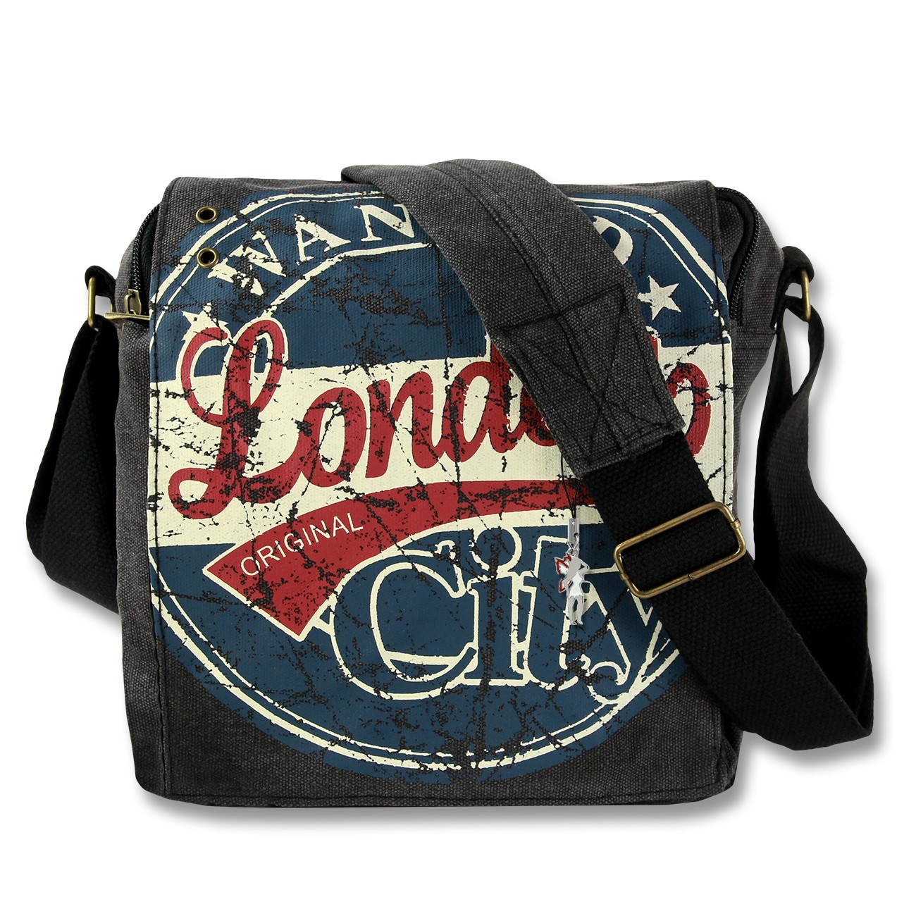 Umhängetasche schwarz Crossover Schultertasche London Robin Ruth OTG202A