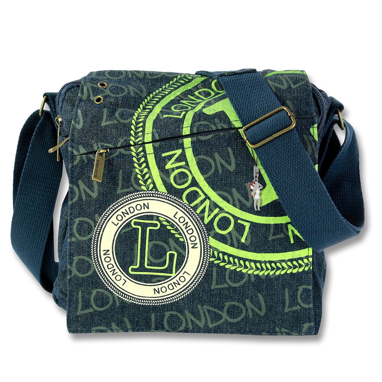 Canvas blau Messenger Crossbody LONDON Robin Ruth OTG202G