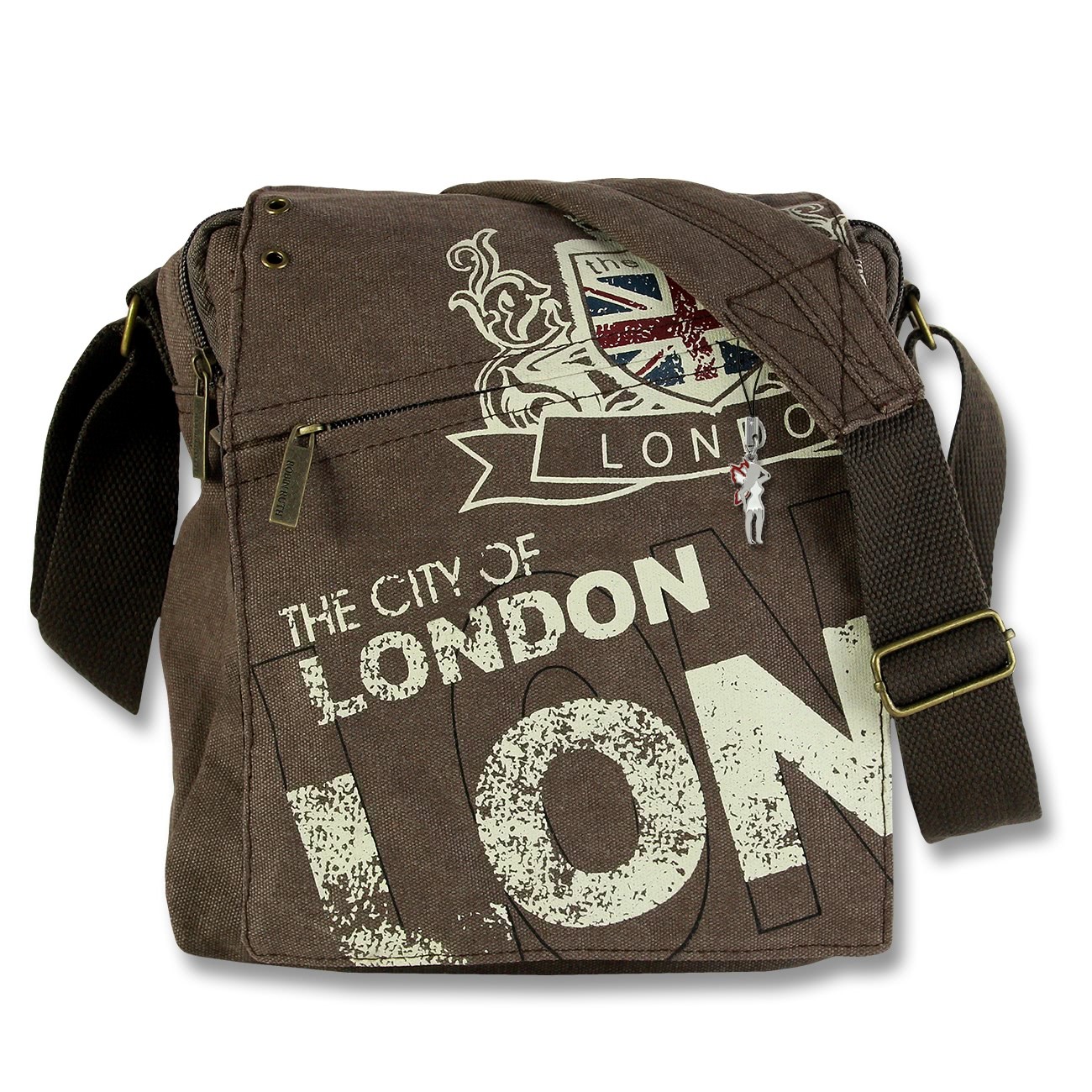 Umhängetasche Canvas braun London Crossover Messenger Robin Ruth OTG202N