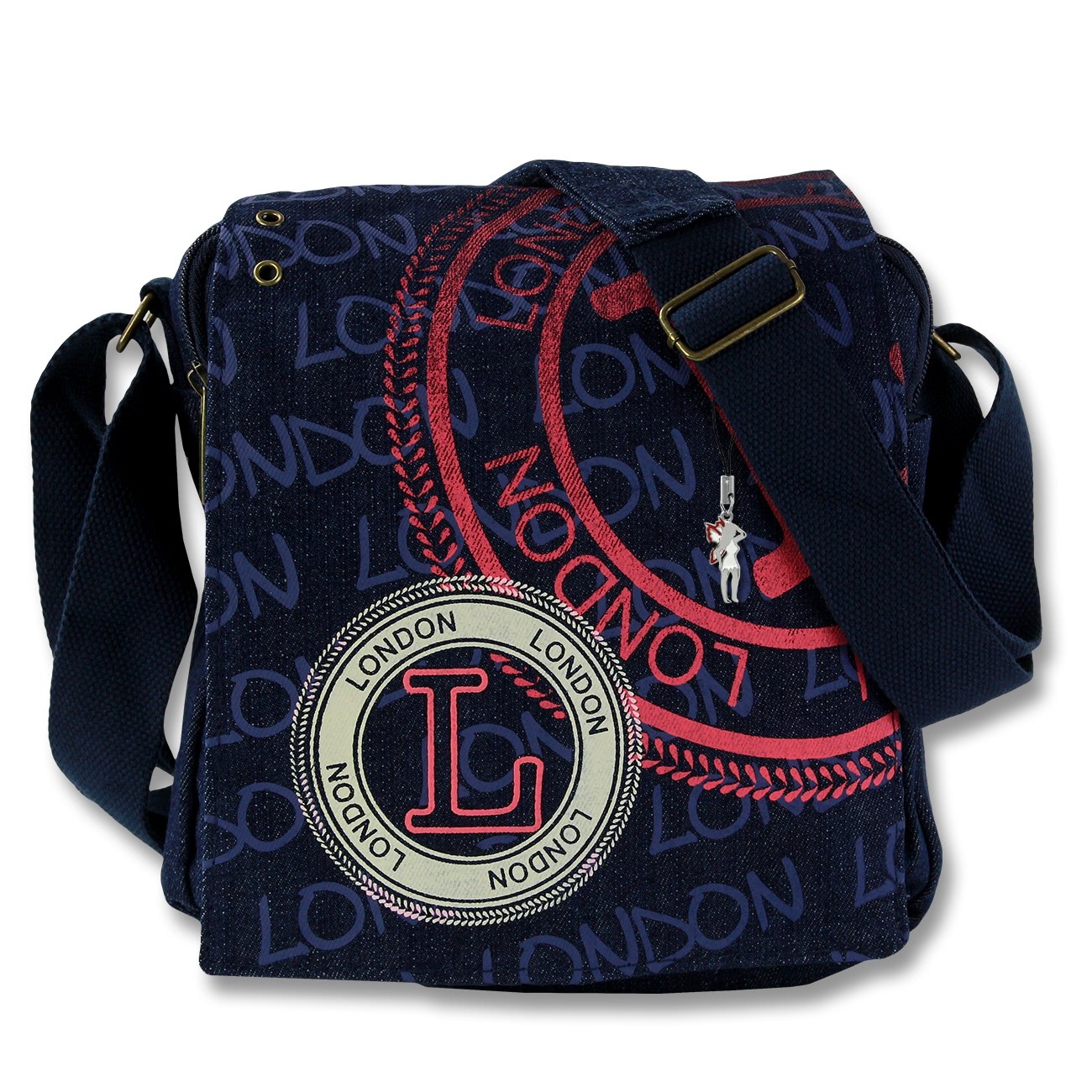 Canvas blau Crossbody Tasche LONDON Robin Ruth OTG202P