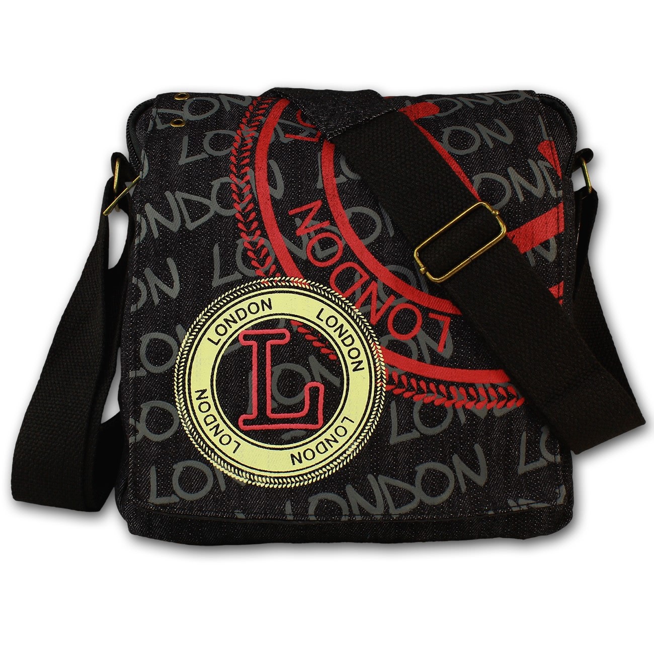 Canvas schwarz Crossbody London Messenger Robin Ruth OTG202V