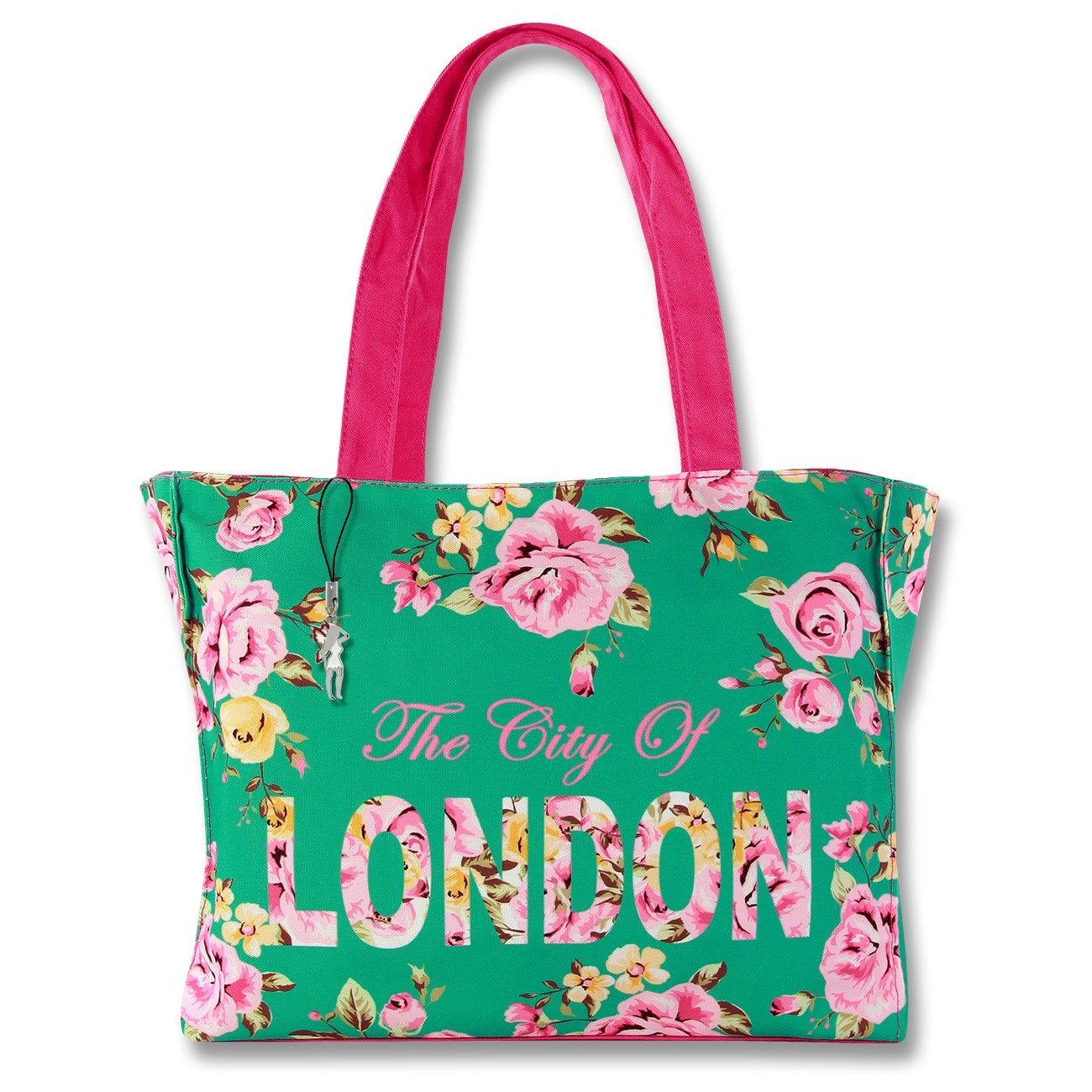 Henkeltasche Canvas grün pink Damen Shopper Robin Ruth OTG205G