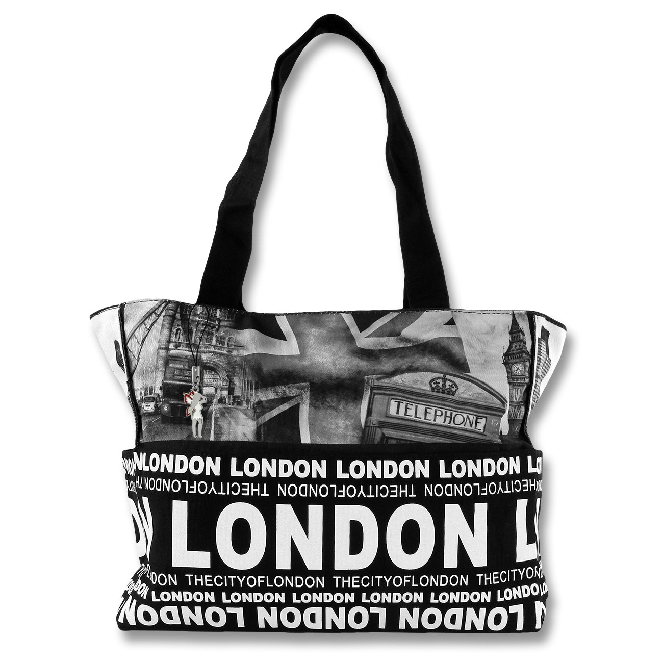 Henkeltasche Canvas schwarz Shopper Damen Robin Ruth OTG205W