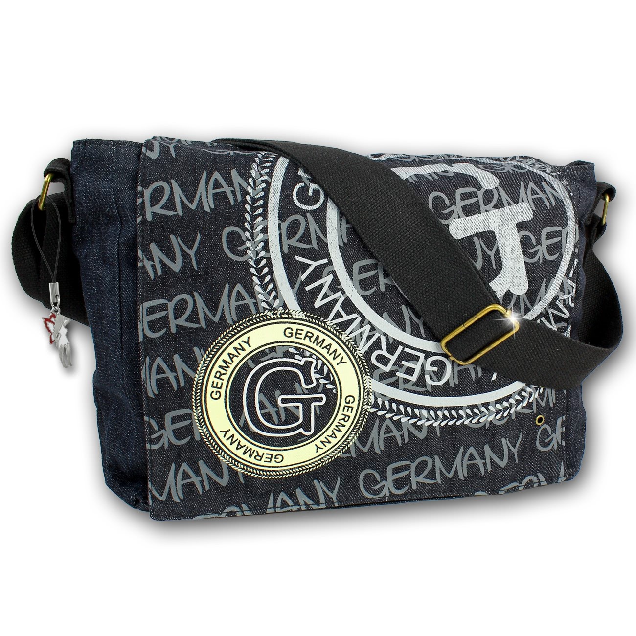 Robin Ruth Baumwolle schwarz/silber Collagetasche OTG2074S