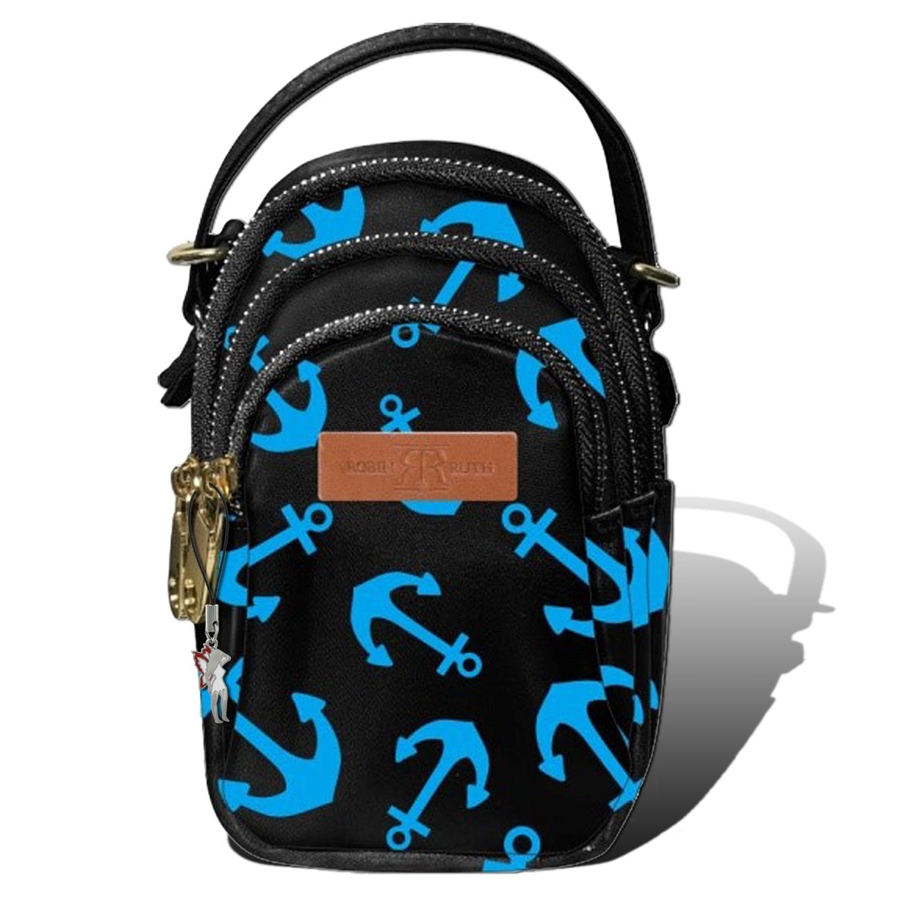 Robin Ruth XS schwarz mit blauen Anker maritimes Design OTG2091S