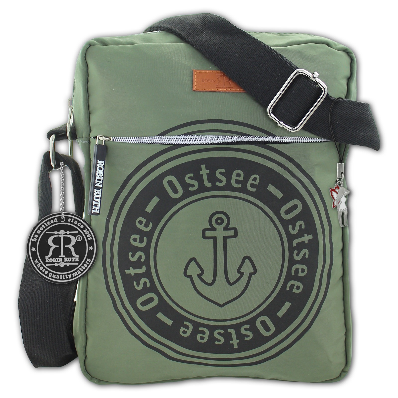 Robin Ruth Ostsee Umhängetasche Handtasche navy grün Schiffsanker OTG2104S