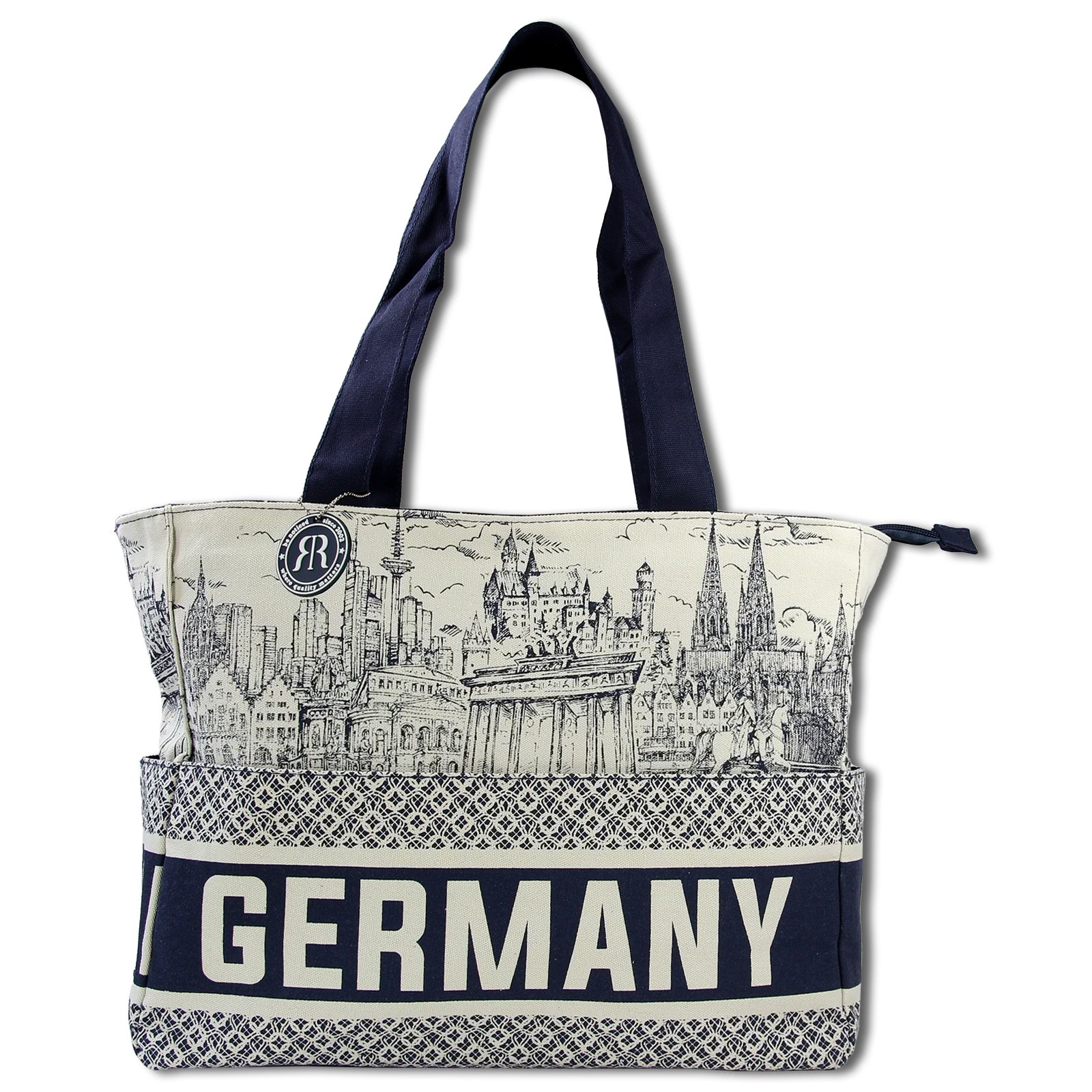 Robin Ruth Baumwolle Polyester navy beige OTG3007M