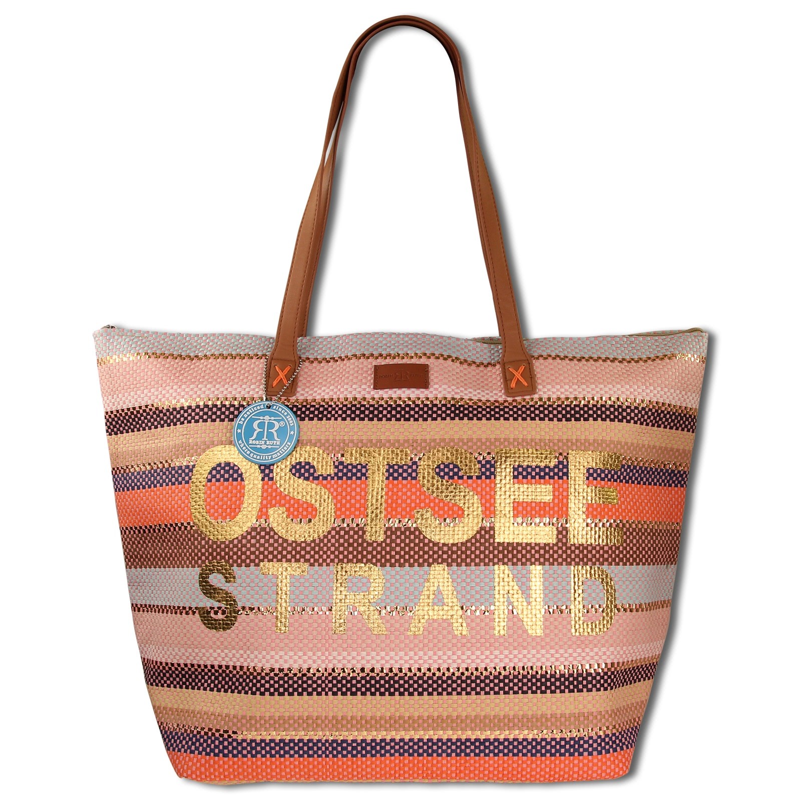 Robin Ruth Strandtasche Papier rosa gold OTG5105A