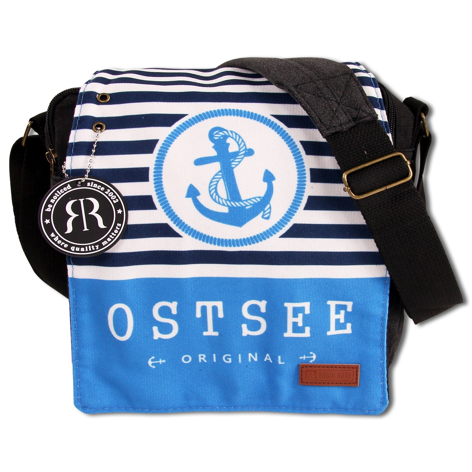 Robin Ruth Baumwolle Polyester schwarz hellblau OTG5111B