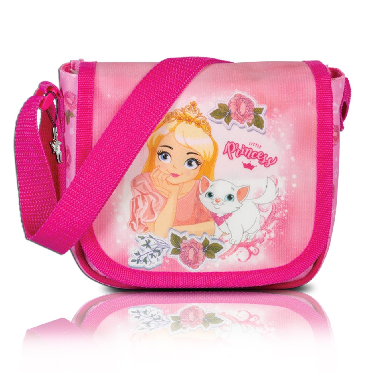 Fabrizio Kindergartentasche mit Little Princess und Katze rosa Glitzer OTI210A