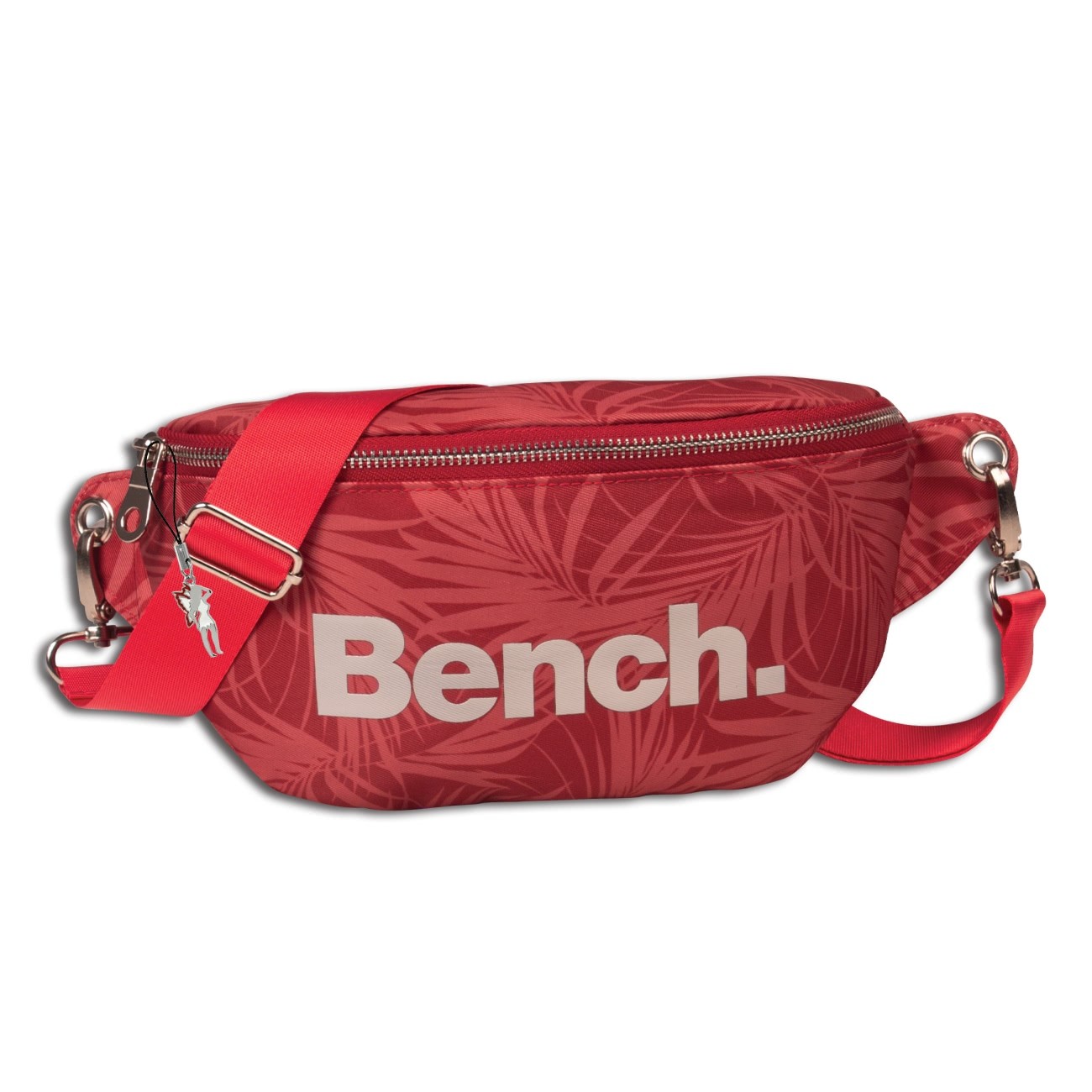 Bench trendige Gürteltasche Nylon Bauchtasche weinrot Hüfttasche silber OTI303D
