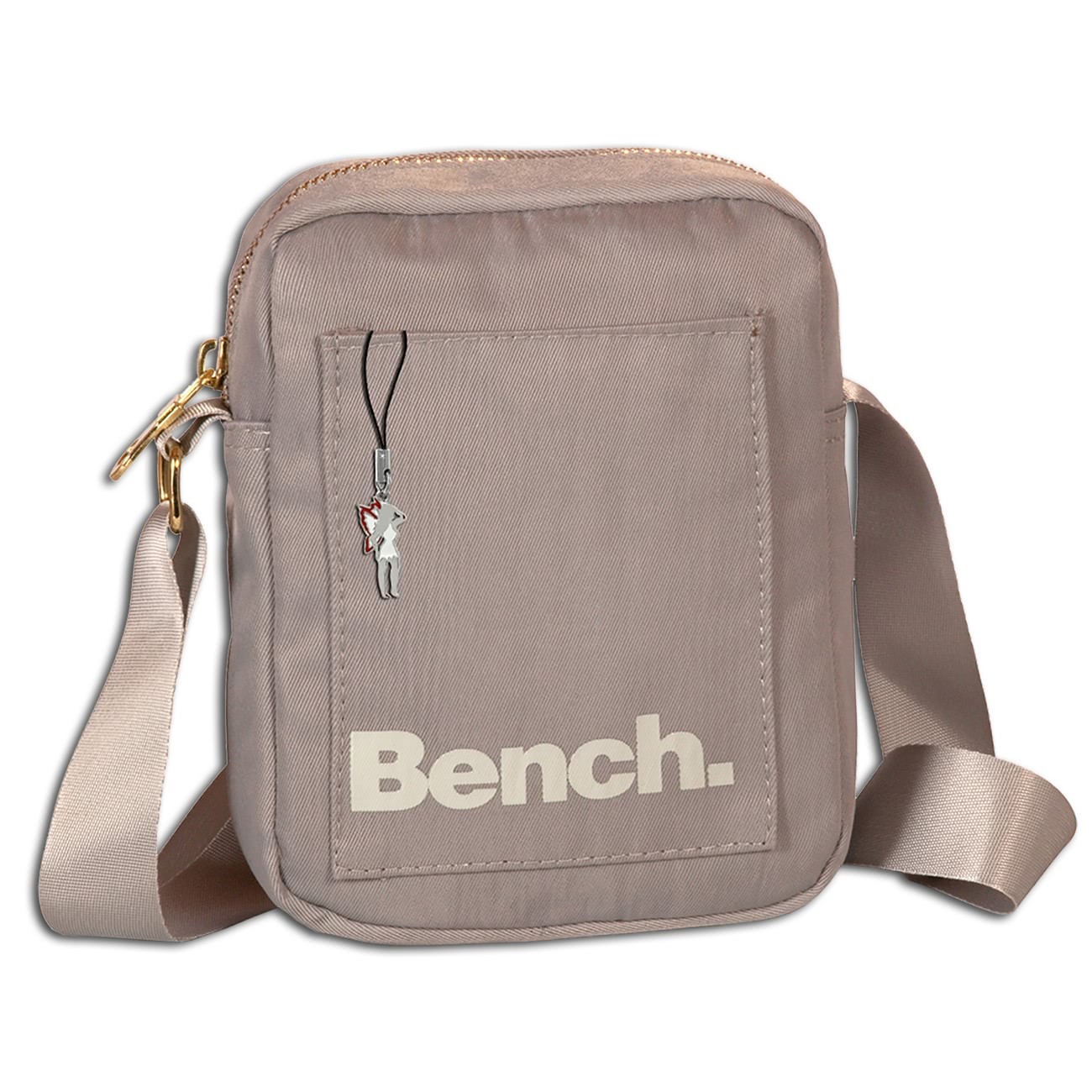 Bench Mini Umhängetasche Nylon Schultertasche Cross Body hellgrau OTI304K