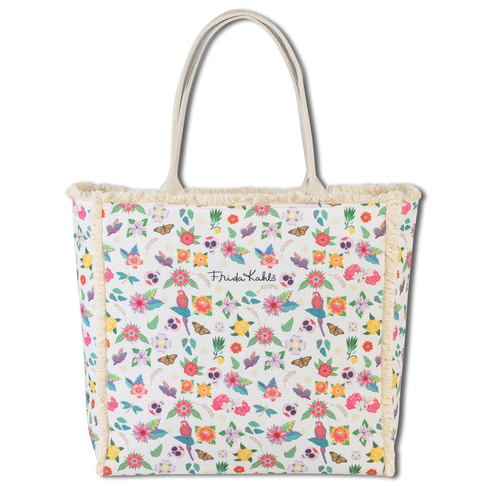 Frida Kahlo Damen Henkeltasche Canvas Tasche beige, natur, bunt OTI800F