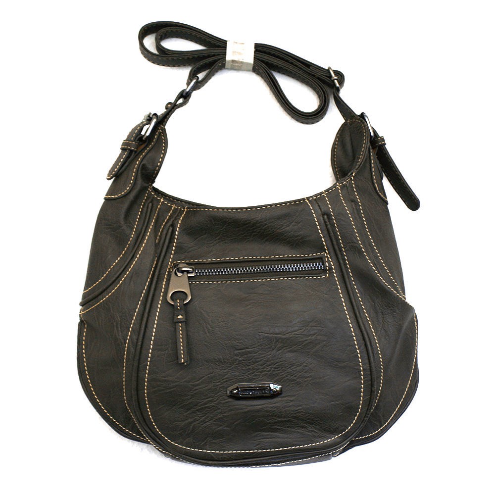 Bag Street grau Leder-Damenhandtasche OTJ100K