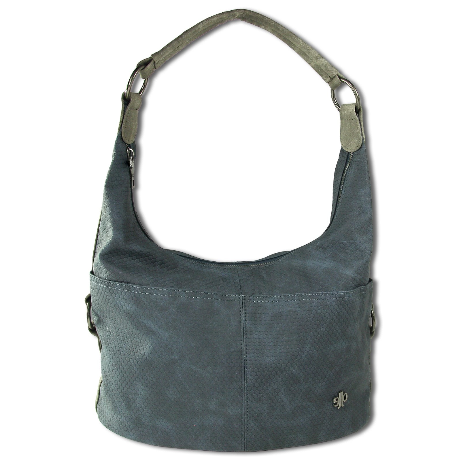 Jennifer Jones Beuteltasche Kunstleder blau Hobo Bag OTJ129B