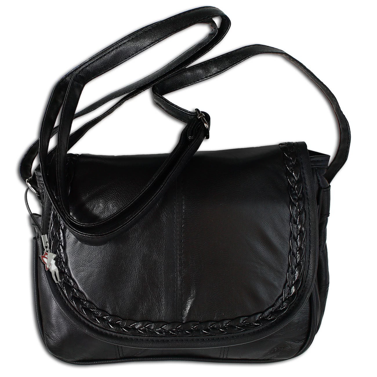 Lässige Jennifer Jones Umhängetasche Schultertasche Handtasche Leder Optik Taupe 