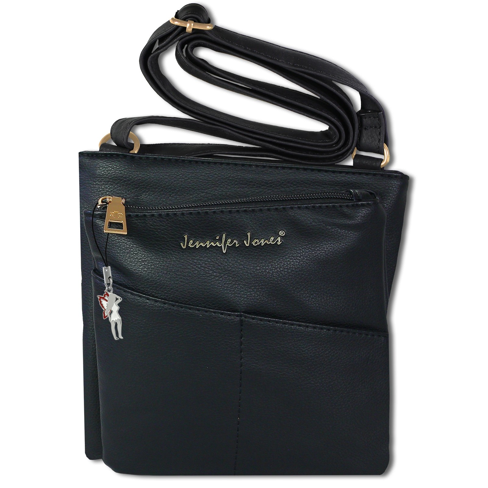 Jennifer Jones Umhängetasche Abendtasche schwarz Damen Schultertasche OTJ141S