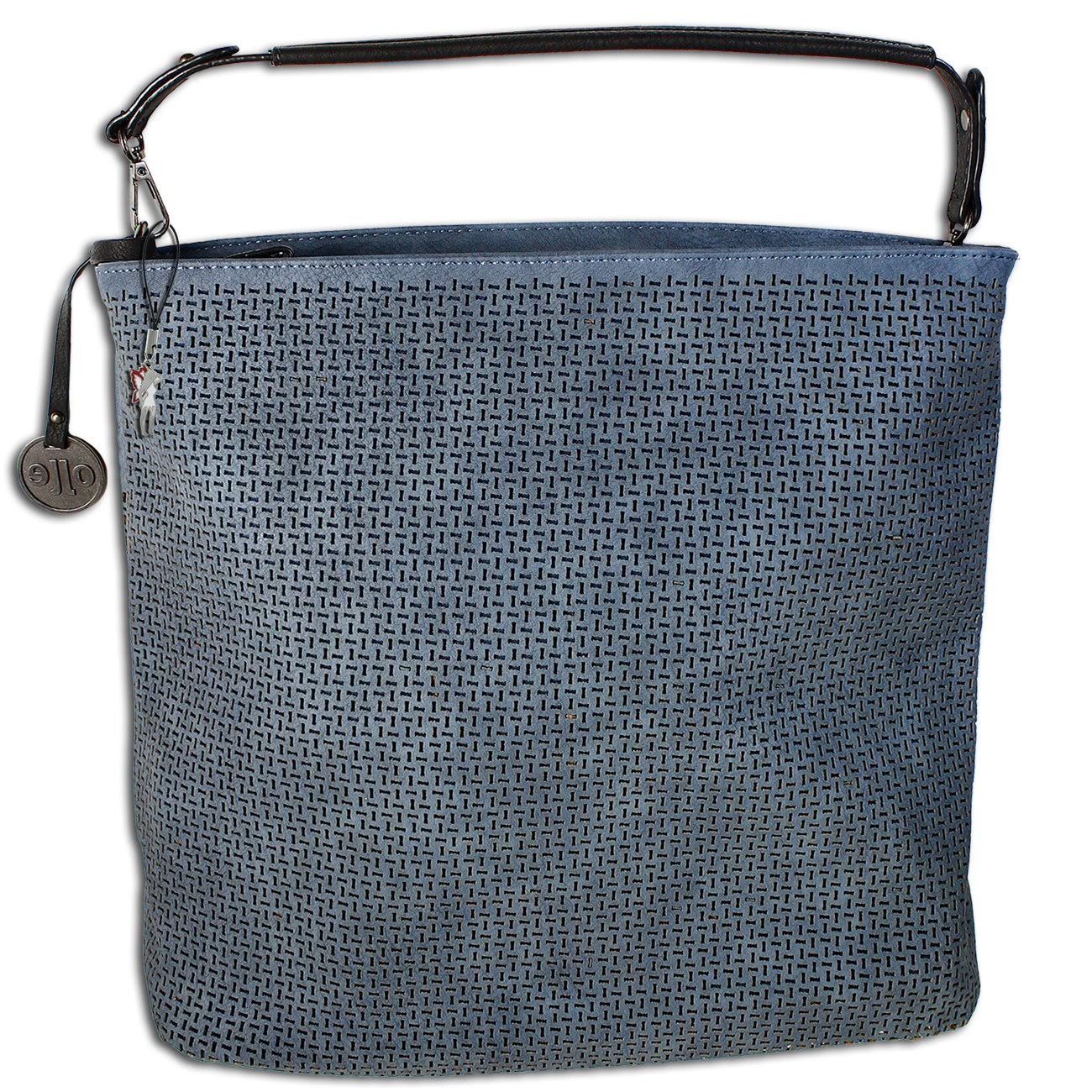 Jennifer Jones Cut Out Umhängetasche blau Handtasche Damen Kunstleder OTJ145B