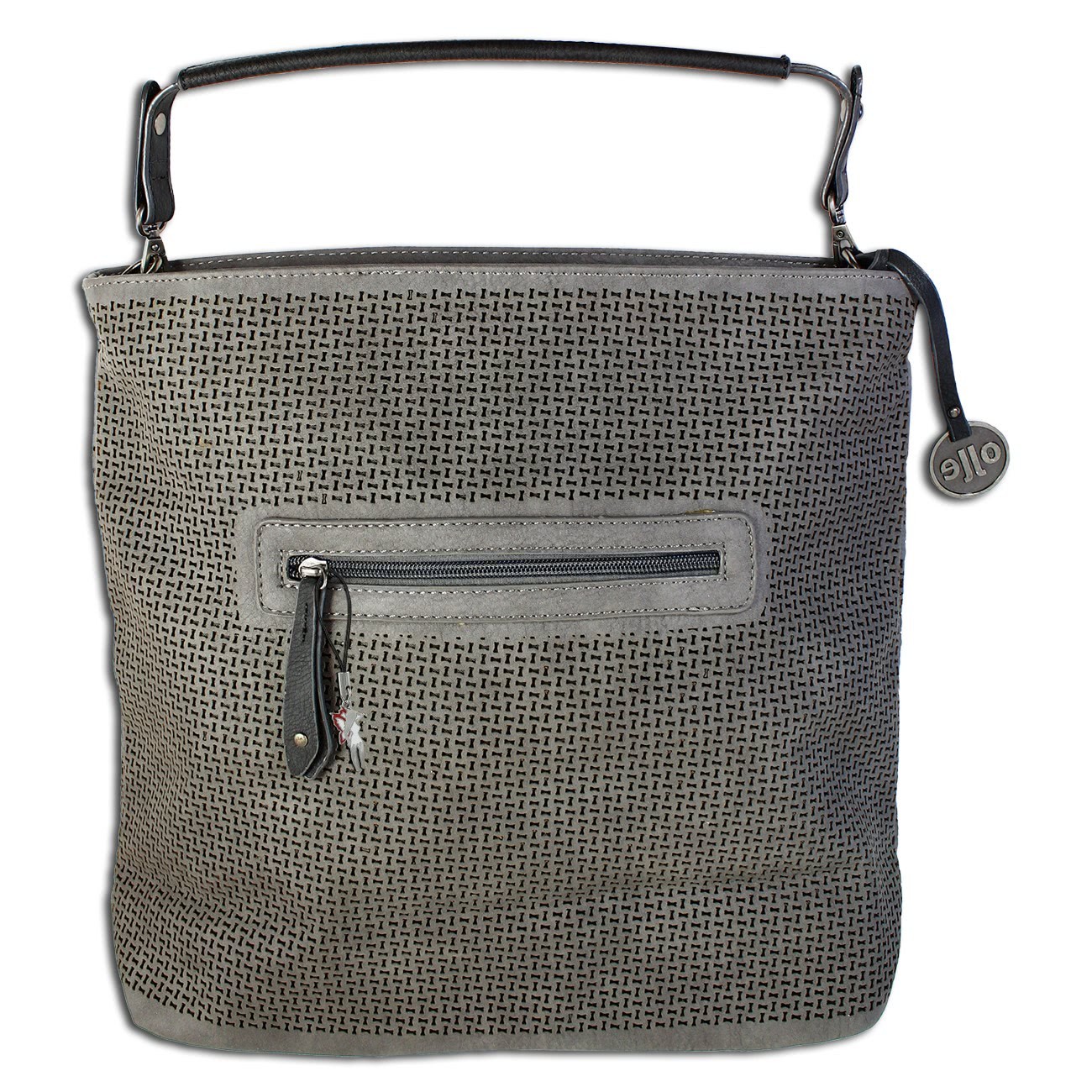 Jennifer Jones Cut Out grau Handtasche Damen Kunstleder OTJ145K