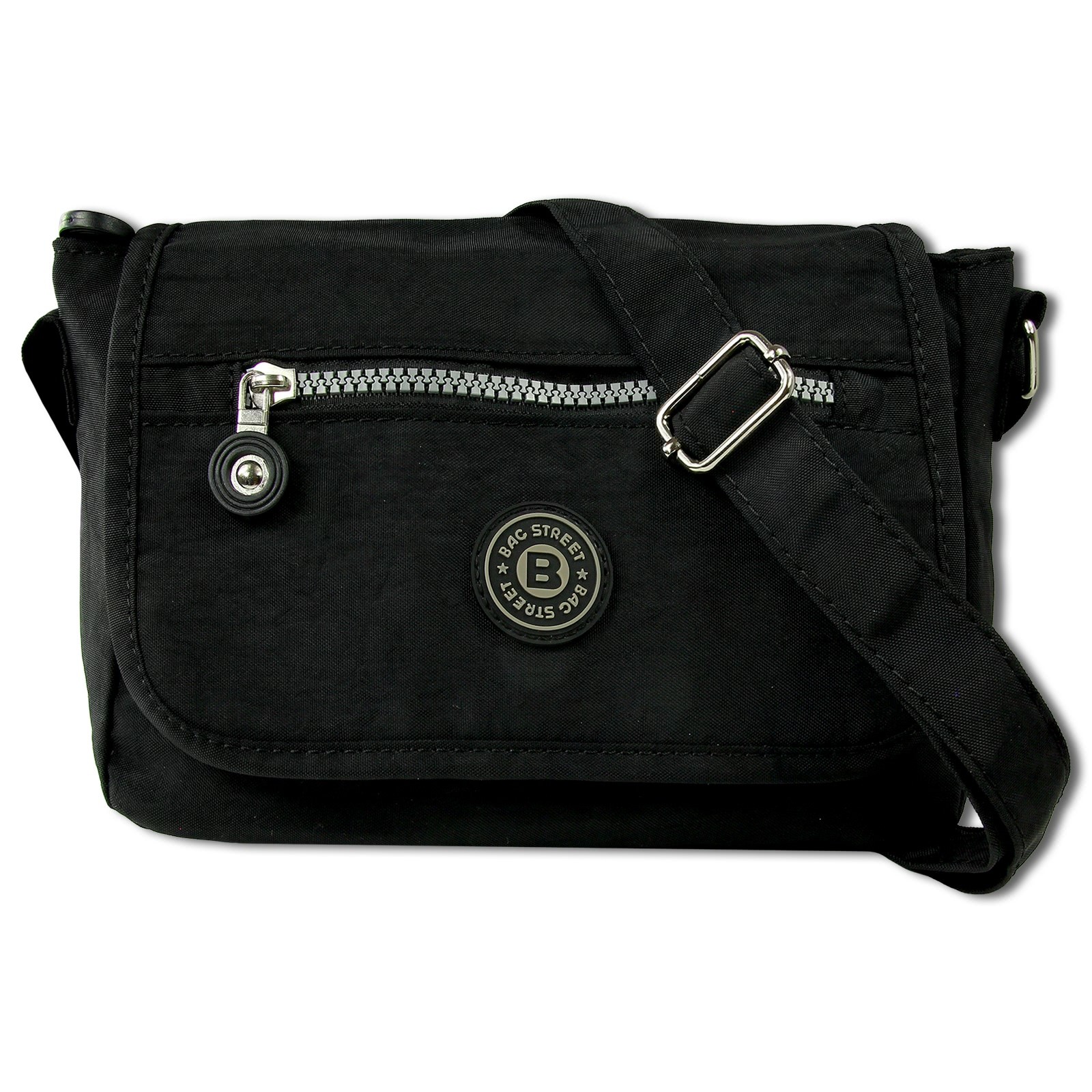 Bag Street Nylon Umhängetasche schwarz Damen Tasche OTJ201S