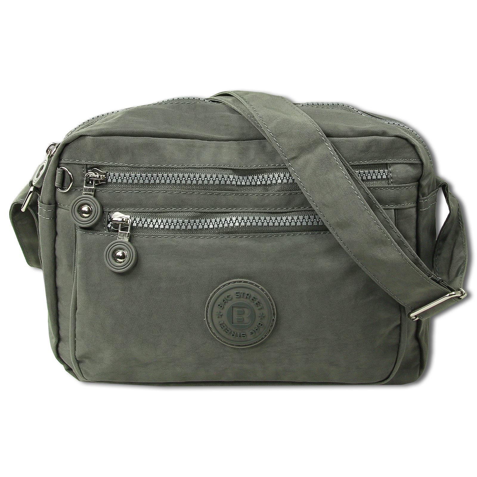 Bag Street Nylon Umhängetasche grau Damen Tasche OTJ202K