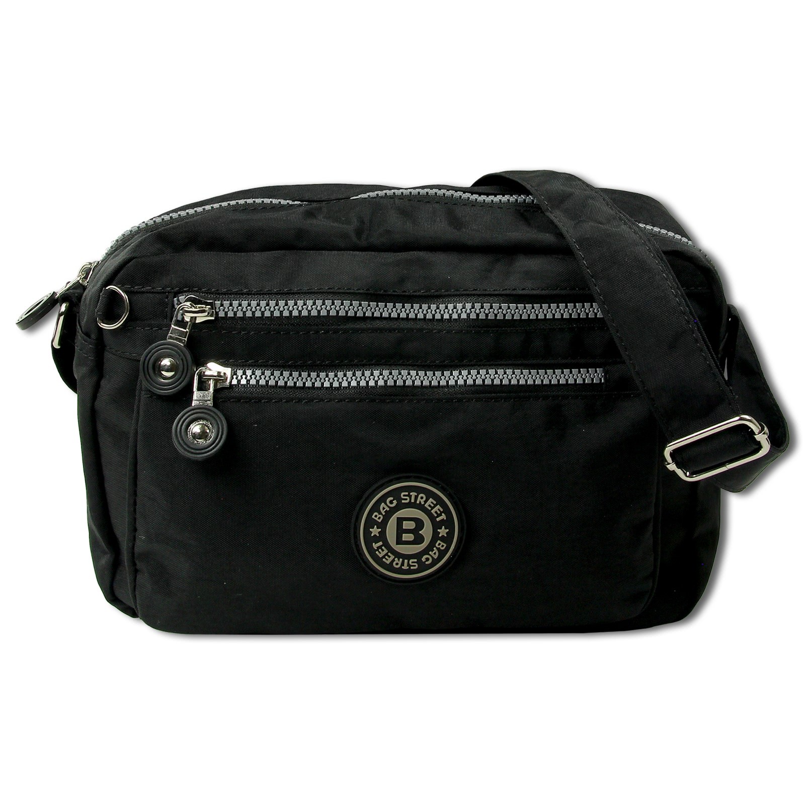 Bag Street Nylon Umhängetasche schwarz Damen Tasche OTJ202S