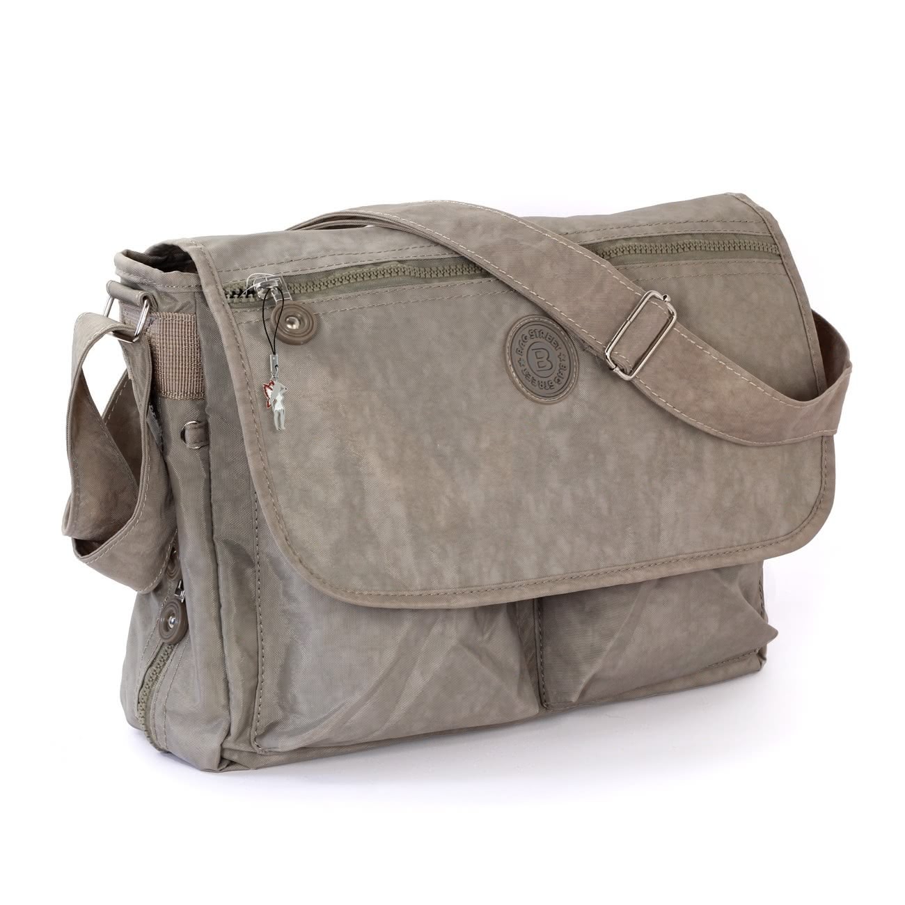 Bag Street Schultertasche Nylon stone grau Cross-Body Umhängetasche OTJ203L